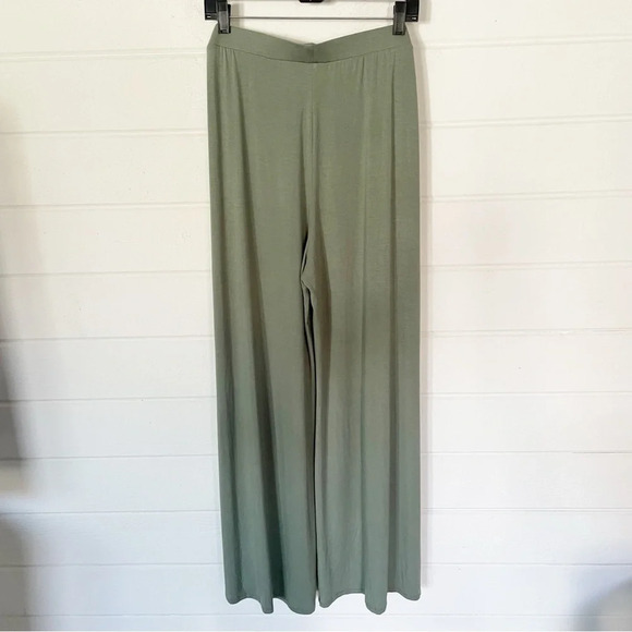 NWT Lulus Knockout Sage Green Wide-Leg Tulip-hem Pants Size XL - Picture 12 of 15